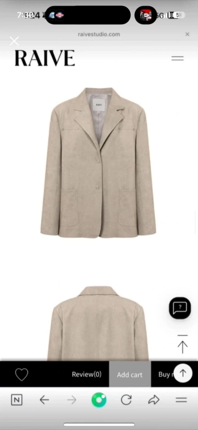 RAIVE 코튼 자켓 상품이미지2