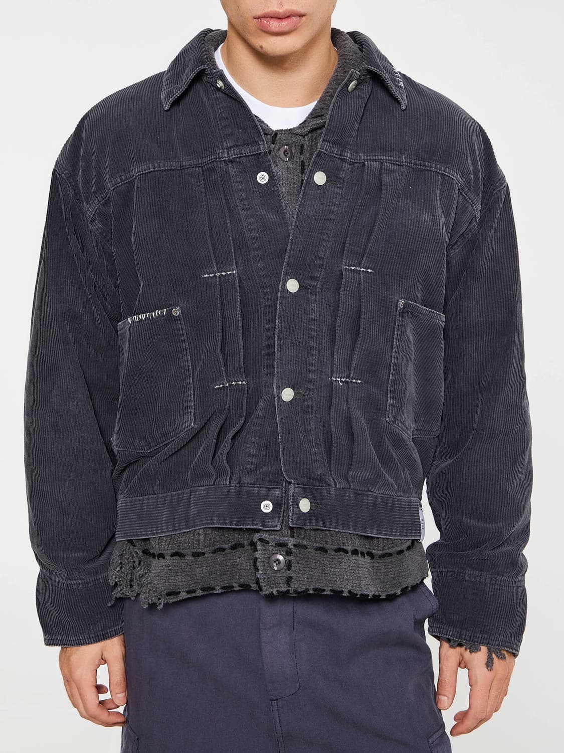 [M] 네이버후드 세비지 코듀로이 자켓 네이비 상품이미지2