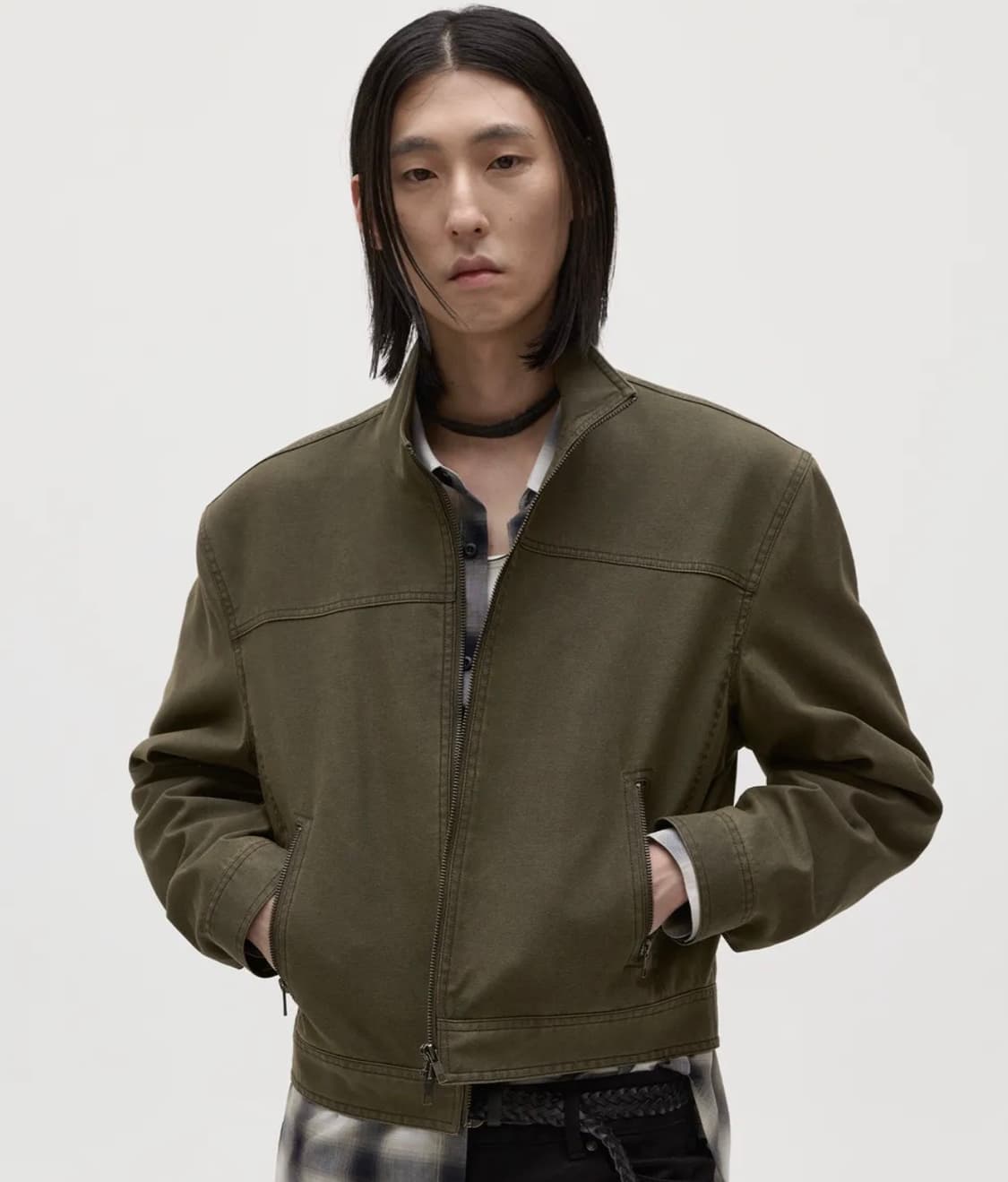 엘무드 페이즈 텐셀 트러커 자켓 카키[46] 상품이미지2