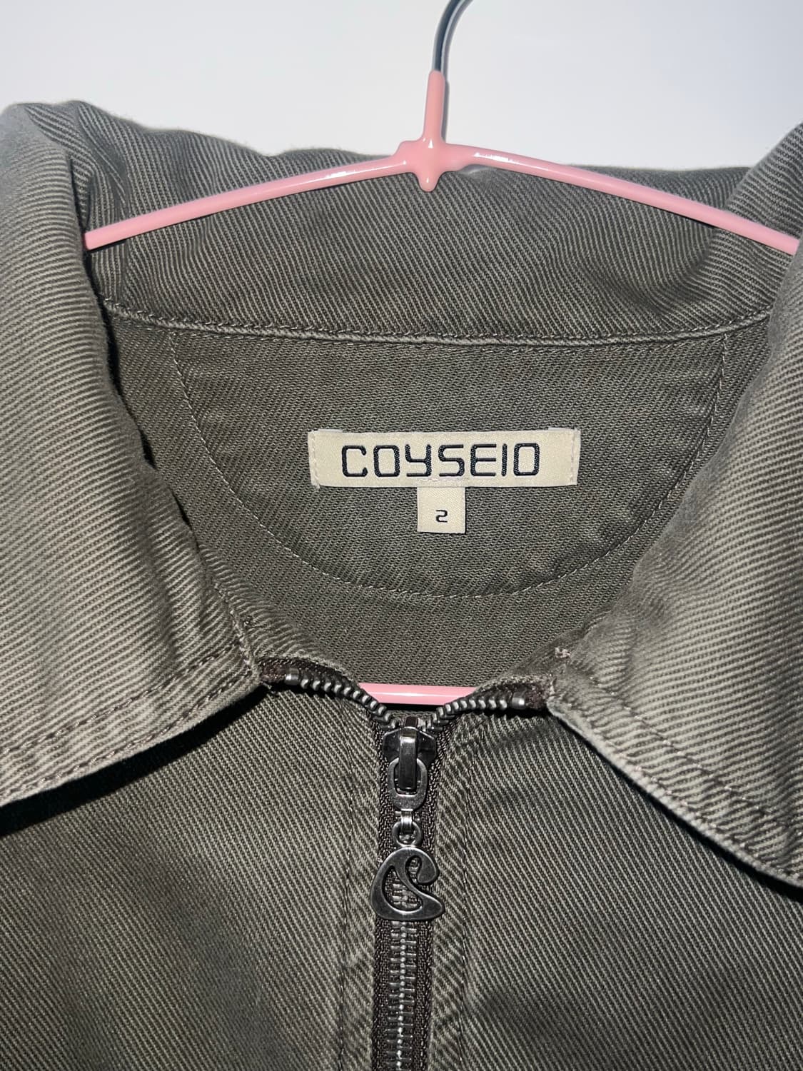 코이세이오 라운드 카라 스티치 자켓 코코아 브라운 2사이즈 상품이미지4