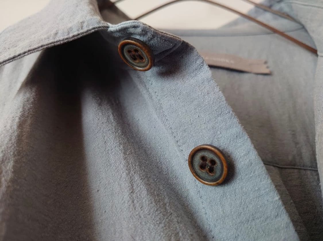 YUTAMATSUOKA noil silk broad long shirt 상품이미지10