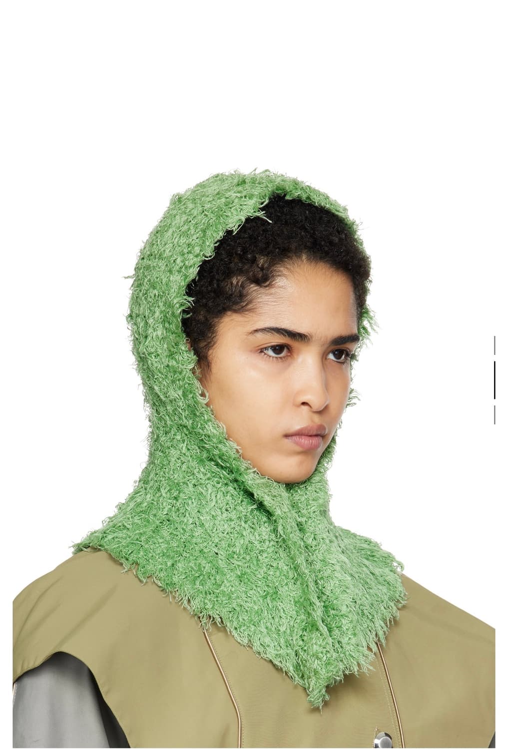 키코 그린 니트 (실크100%)니트 후드 상품이미지1