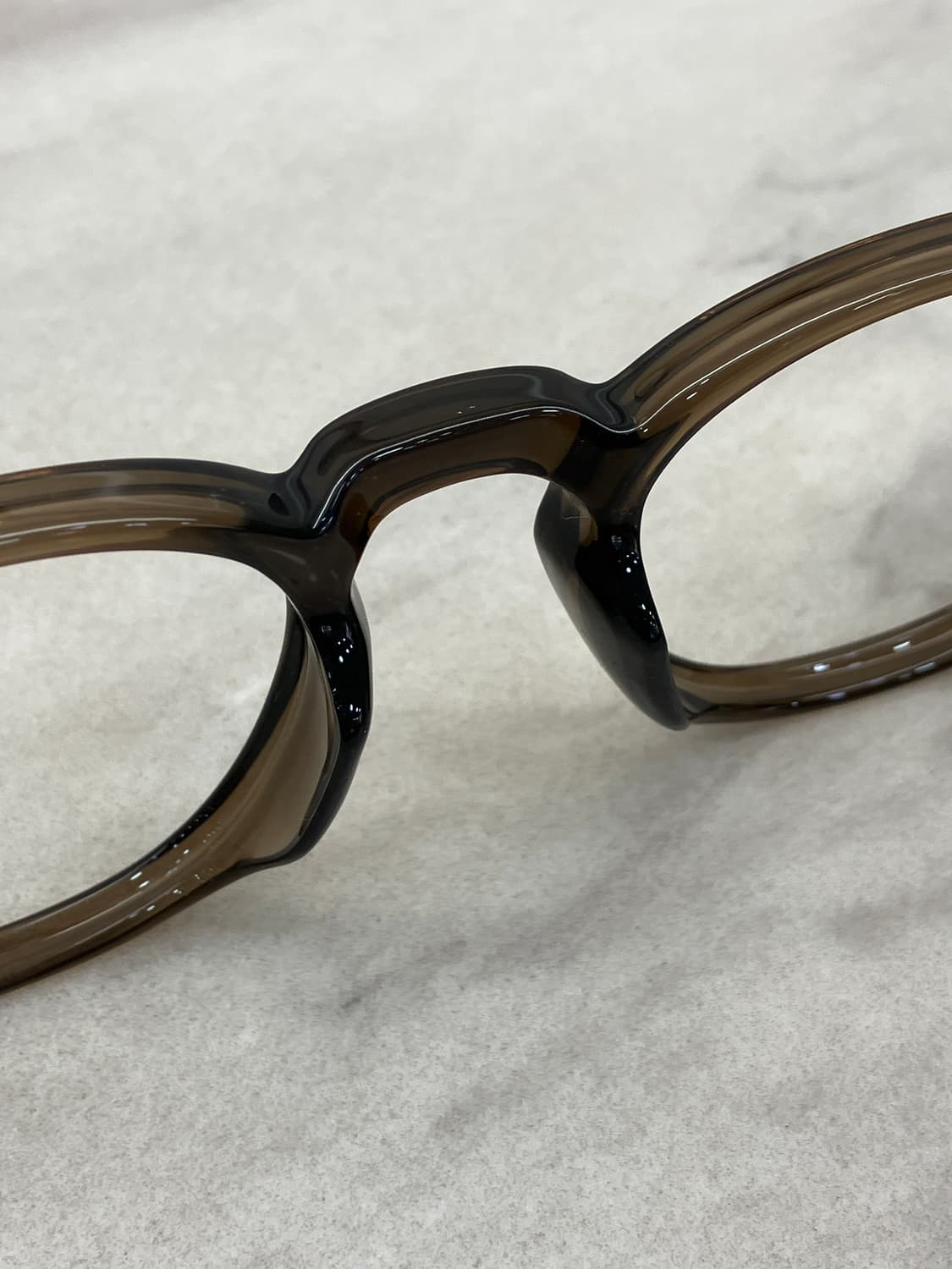 B87 DMN 투명 카키 웰링턴 뿔테 안경128 상품이미지4