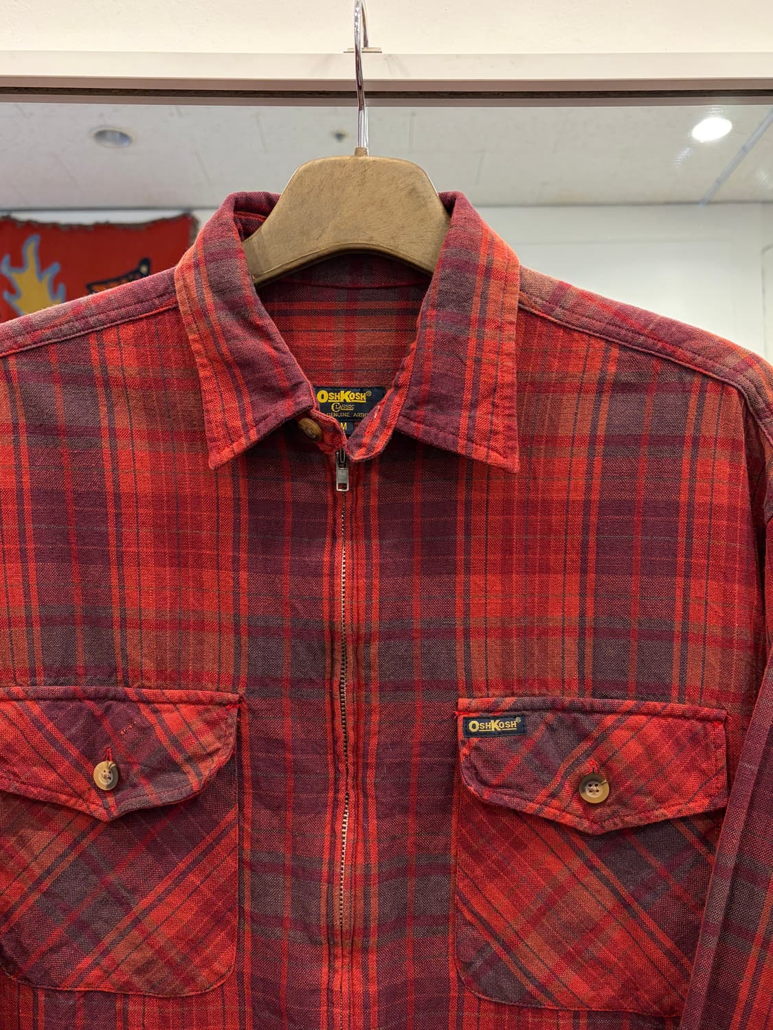 Oshkosh 오시코시 투포켓 체크 집업 셔츠 상품이미지3