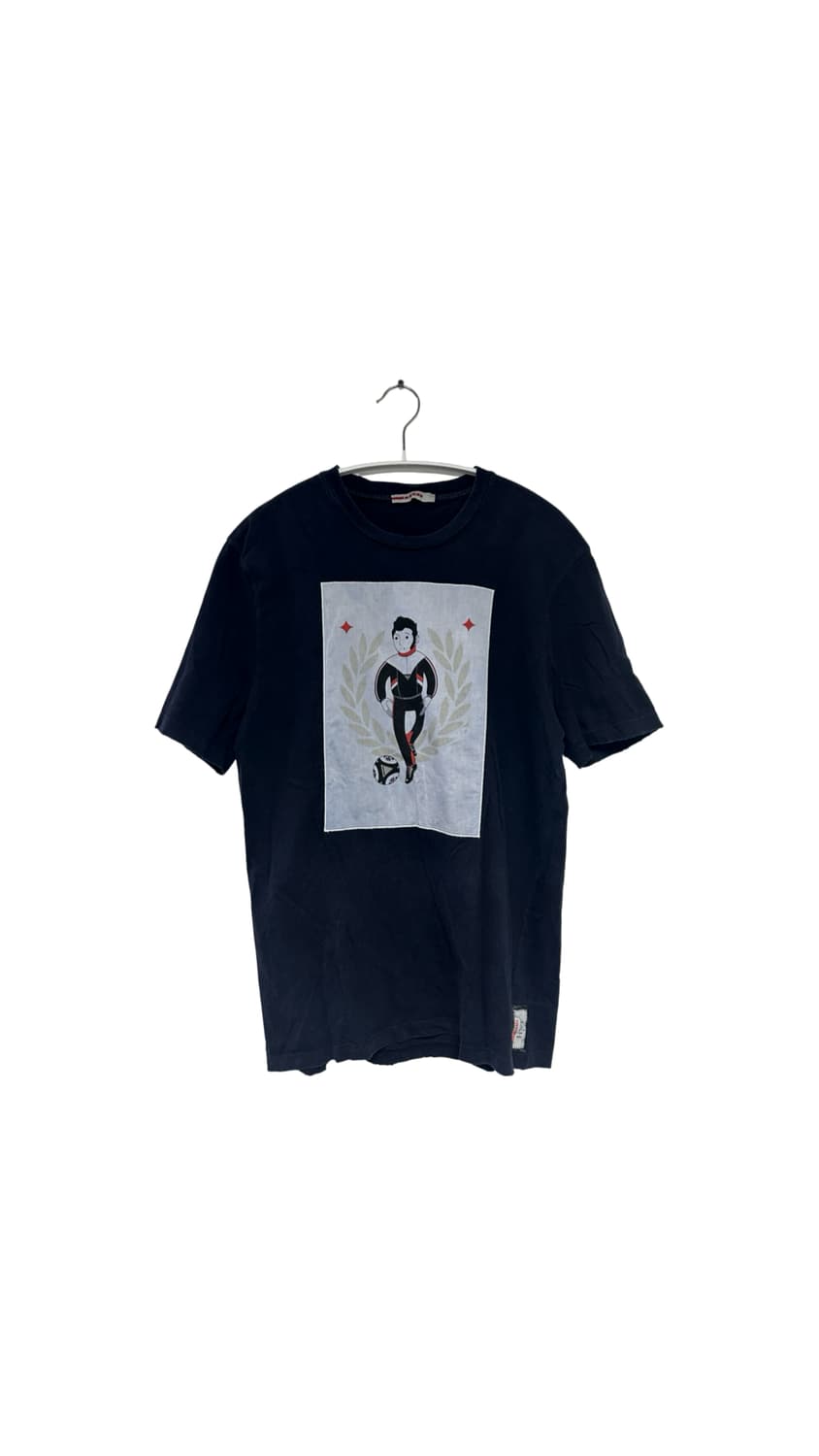 프라다 사커 카드 프린트 저지 티셔츠 상품이미지1