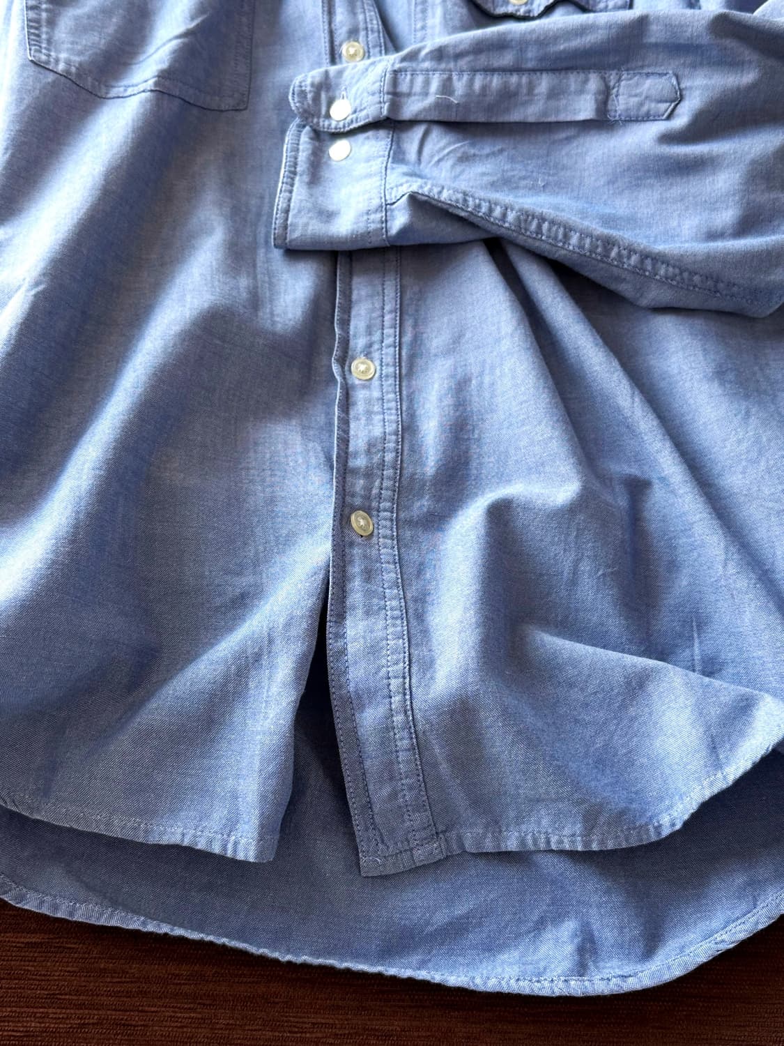 Light cotton chambray work shirt 상품이미지4