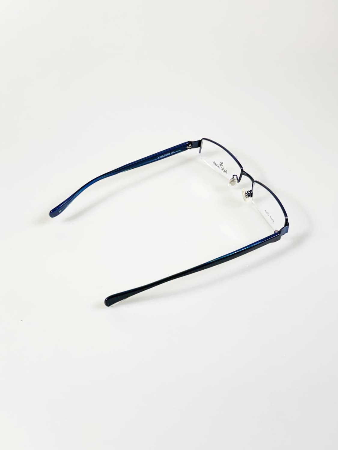 ALDO BRUE 반무테 스퀘어 블루 메탈 빈티지 안경 상품이미지4