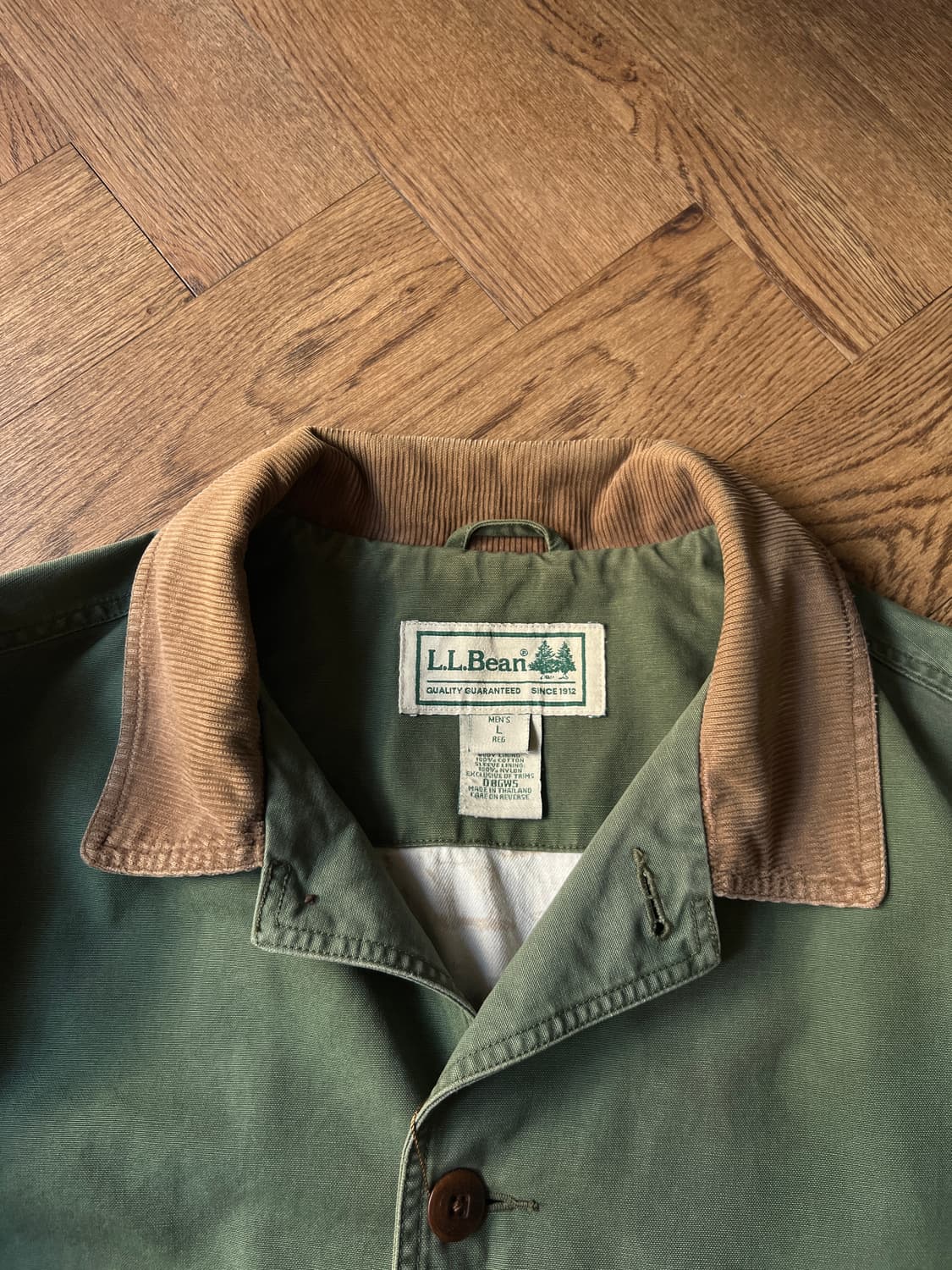 [L]엘엘빈 USA 빈티지그린 패턴 라이닝 코튼 헌팅 자켓 상품이미지2