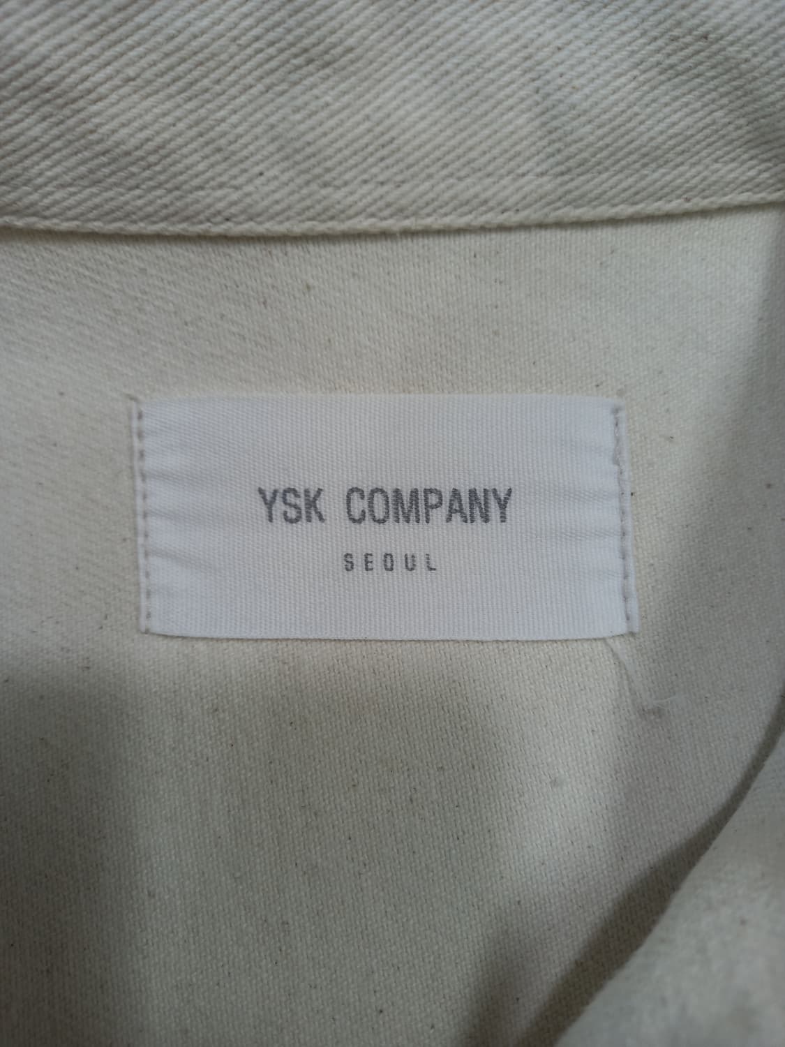 L100 YSK COMPANY Seoul 오버핏 데님자켓 크림 L-676 상품이미지5