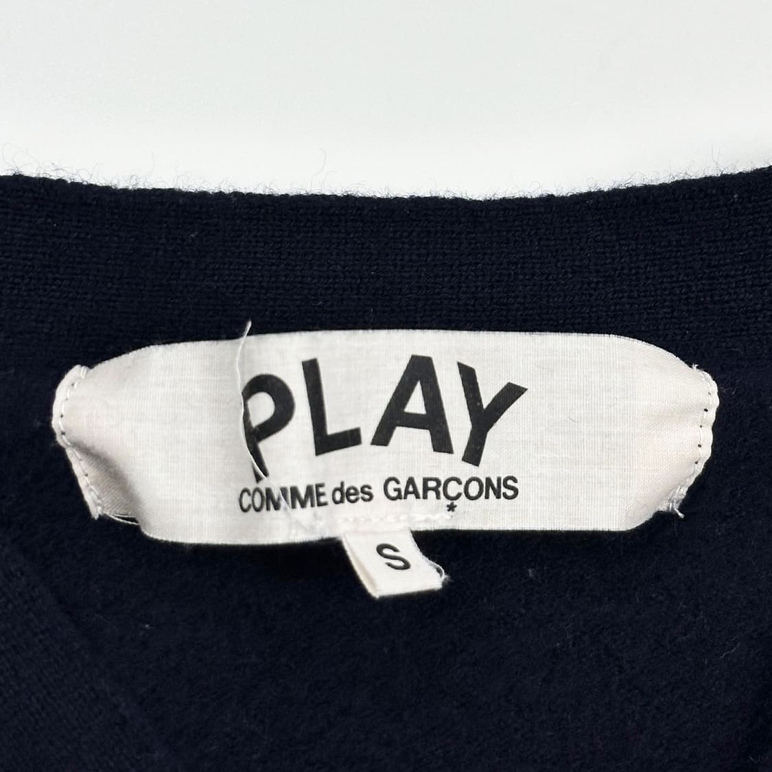 꼼데가르송 하트와펜 클래식 니트 가디건 네이비 여성S 상품이미지5