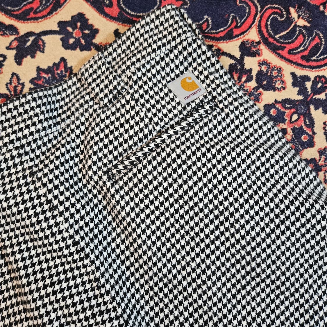 칼하트 하운스체크 모직 루즈핏 팬츠 M size 상품이미지2