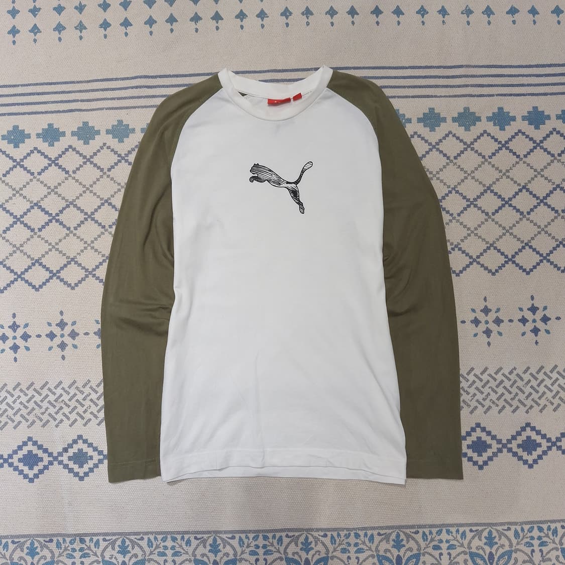 PUMA 퓨마 푸마 JP 카키 화이트 나그랑 레글런 올드스쿨 긴팔 티셔츠 상품이미지10