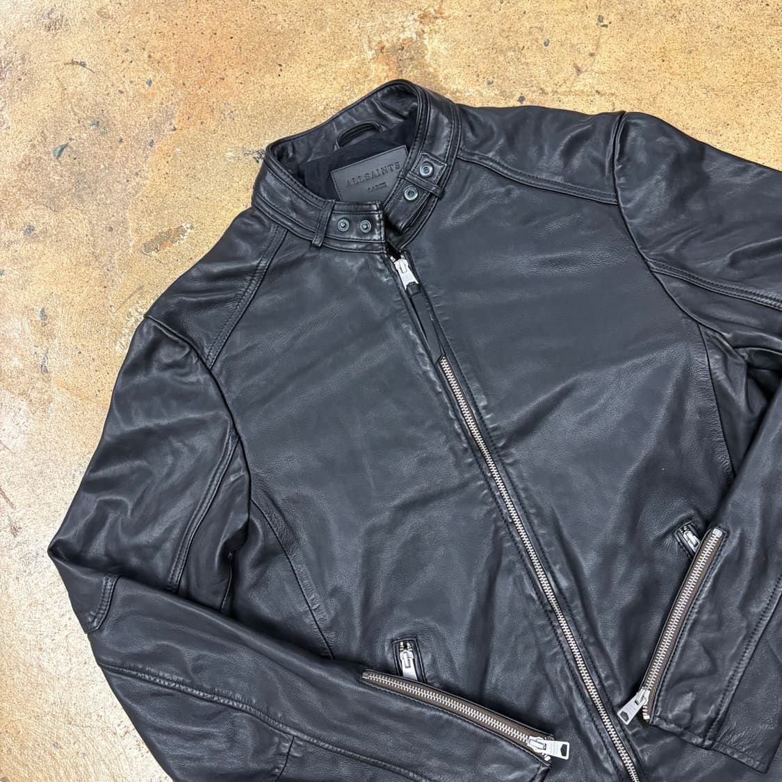 [정품/L] 올세인츠 가죽 라이더 자켓 블랙 b17 상품이미지1