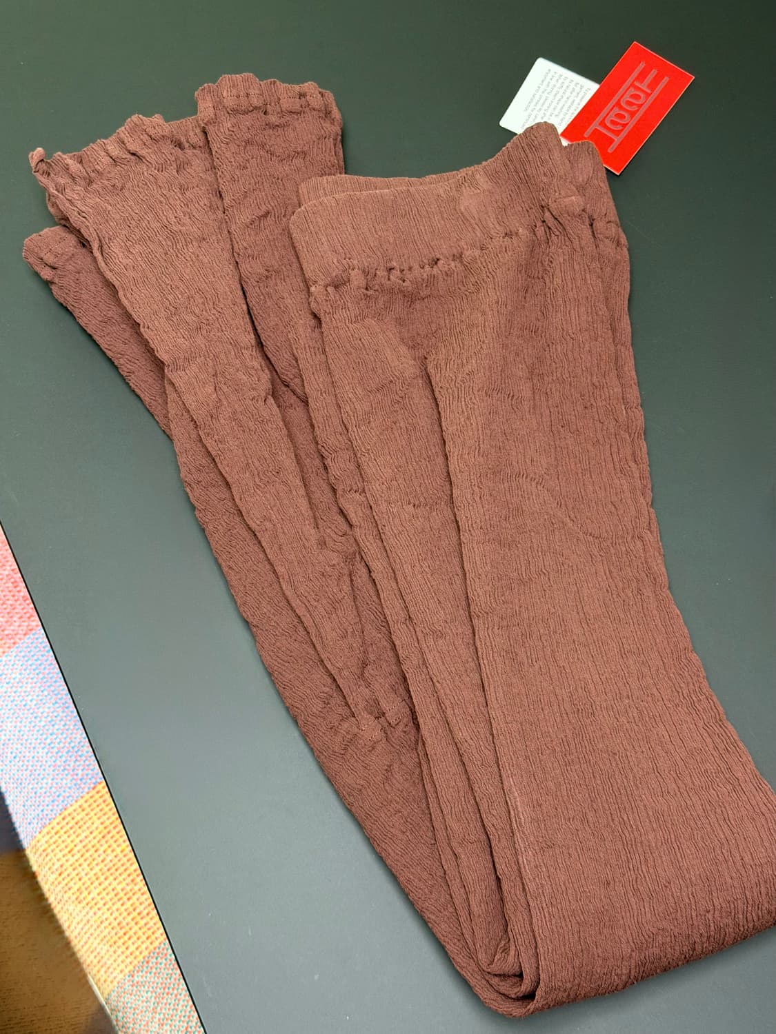 이세이미야케 HaaT 쿄 치지미 스커트 브라운 (해칭 나수브라운 스타일) 상품이미지7