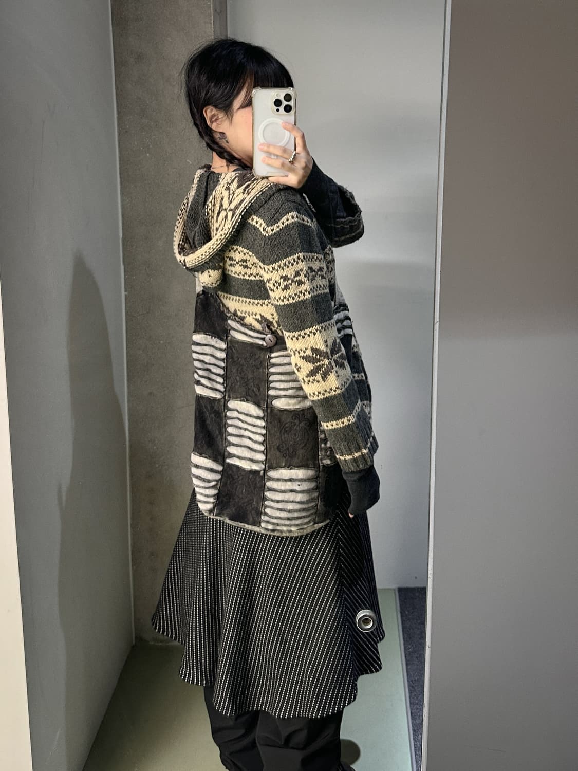 snowflake hood knit cardigan 상품이미지3