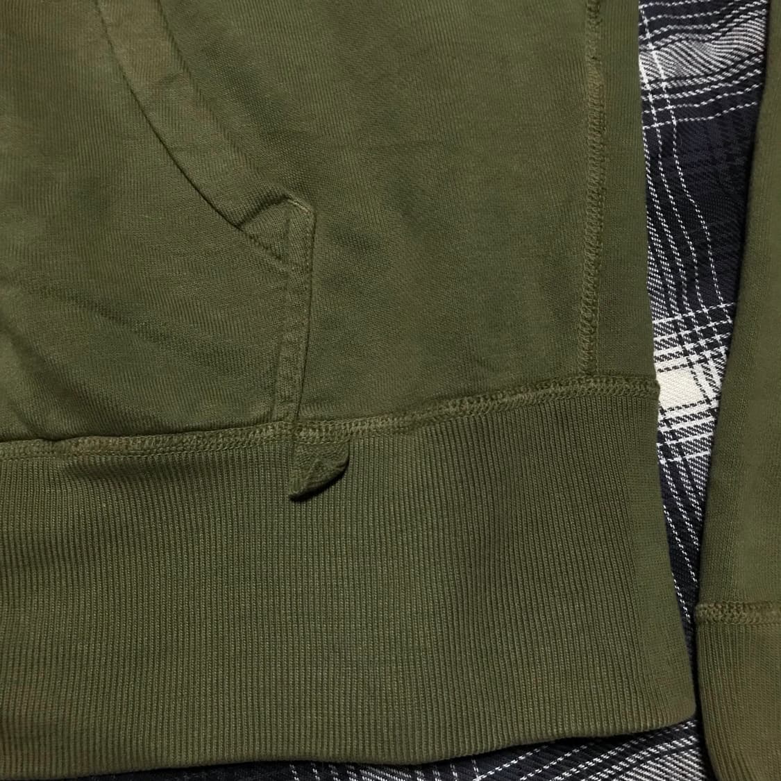 00s 재팬 밀리터리 카키올리브 크롭 오버핏 후드집업 상품이미지3