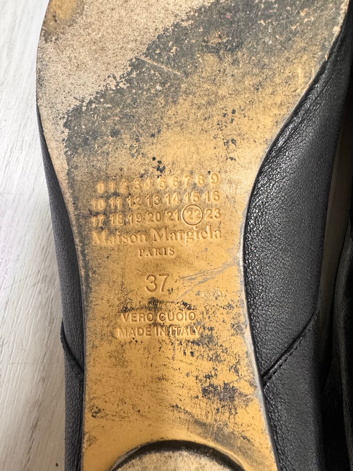 메종 마르지엘라 타비 플랫 슈즈 블랙 37 상품이미지3