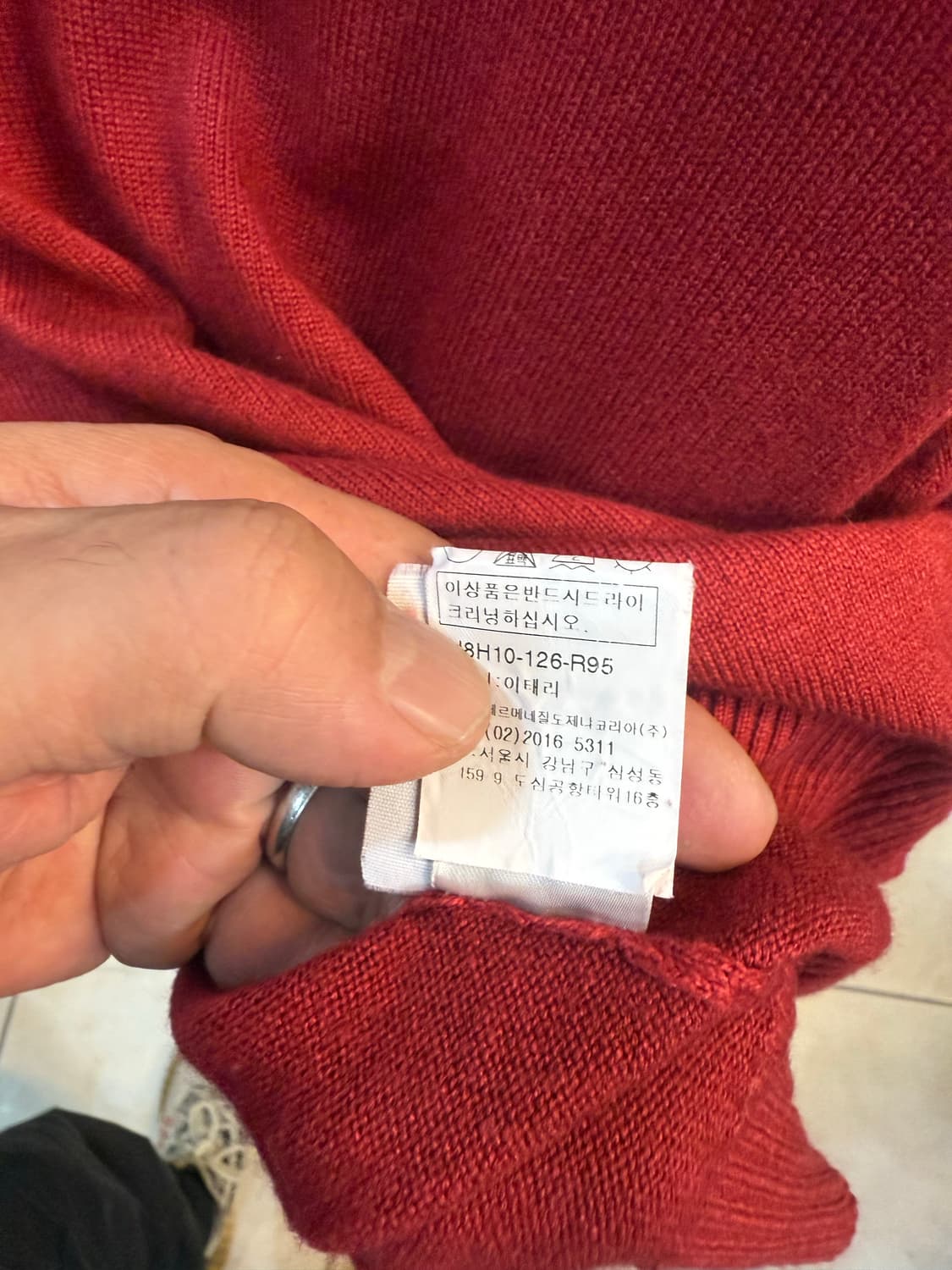 48/95 정품 에네메르질도제냐 캐시+실크혼방 니트 팝니다 상품이미지6