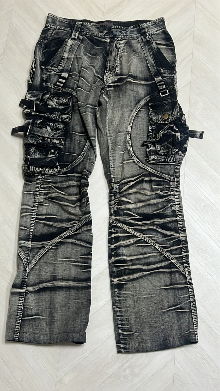gray crack washing cago pants 상품이미지1