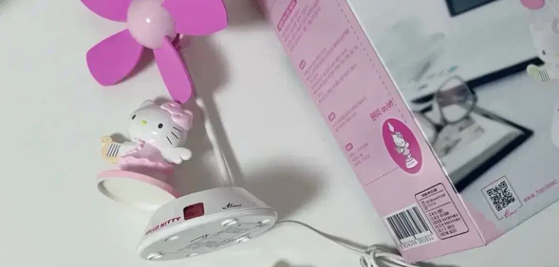 새상품 정품 고전 엔젤 키티 usb선풍기 탁상 천사 키티 피규어  상품이미지2