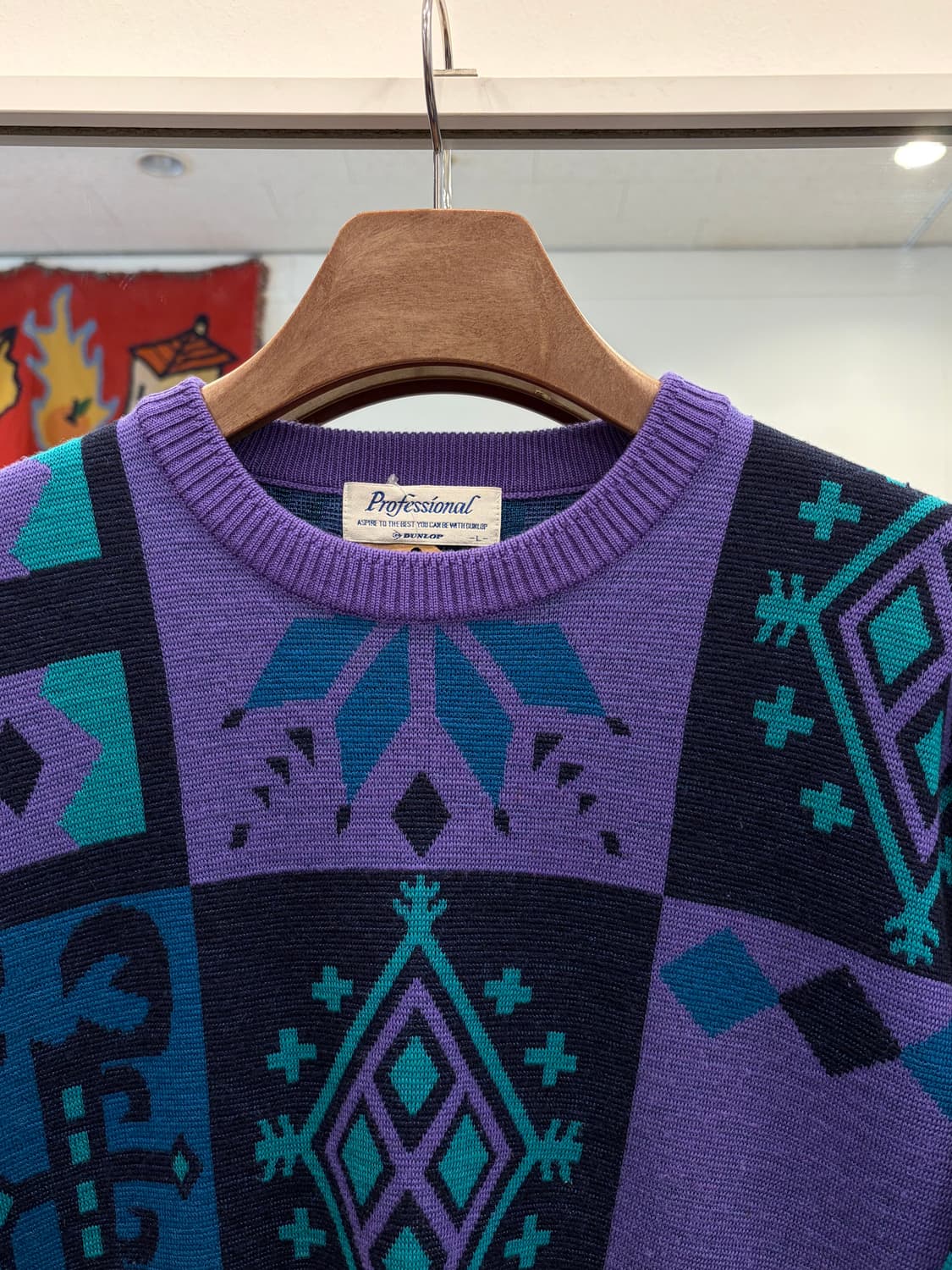 Vtg 빈티지 패턴 울 니트 상품이미지3