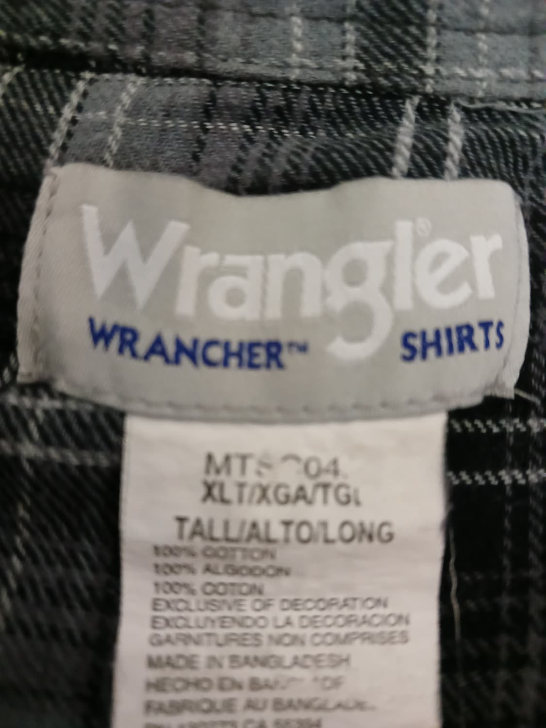 랭글러 체크 셔츠 상품이미지2