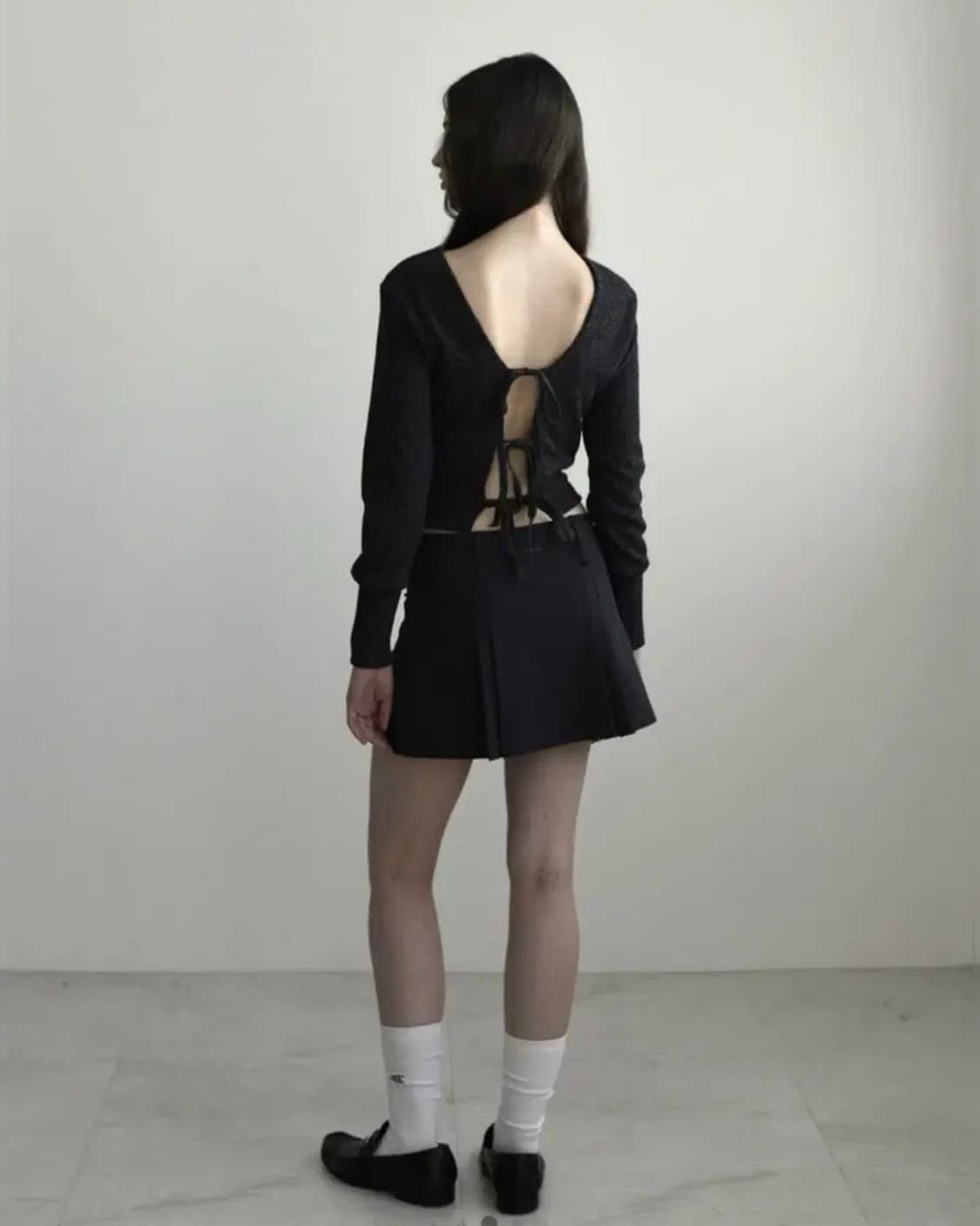 Wsc archive Ribbon 2-way knit cardigan 상품이미지4