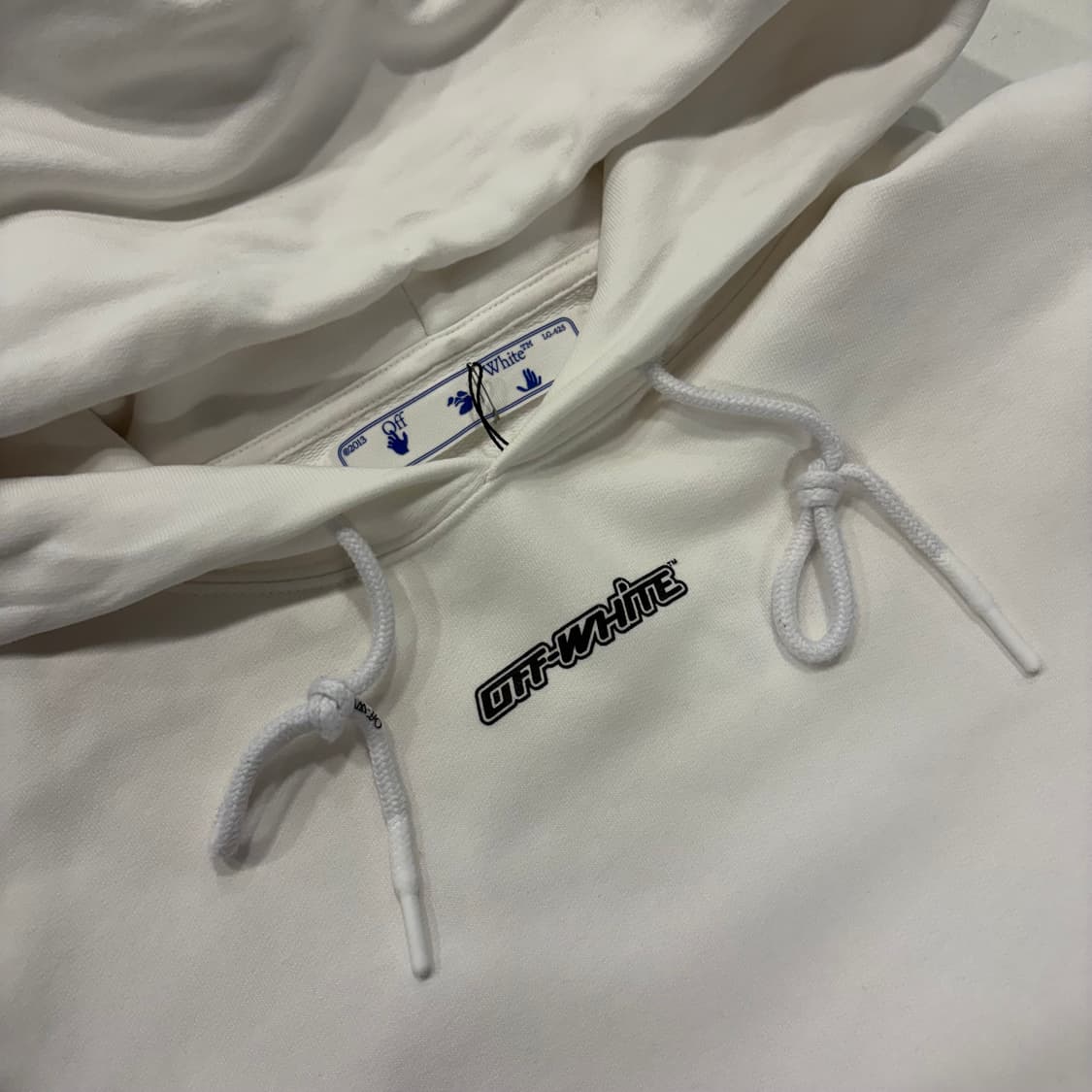 [L] 20FW 오프화이트 마커 빅로고 후드티 화이트 D404 상품이미지3