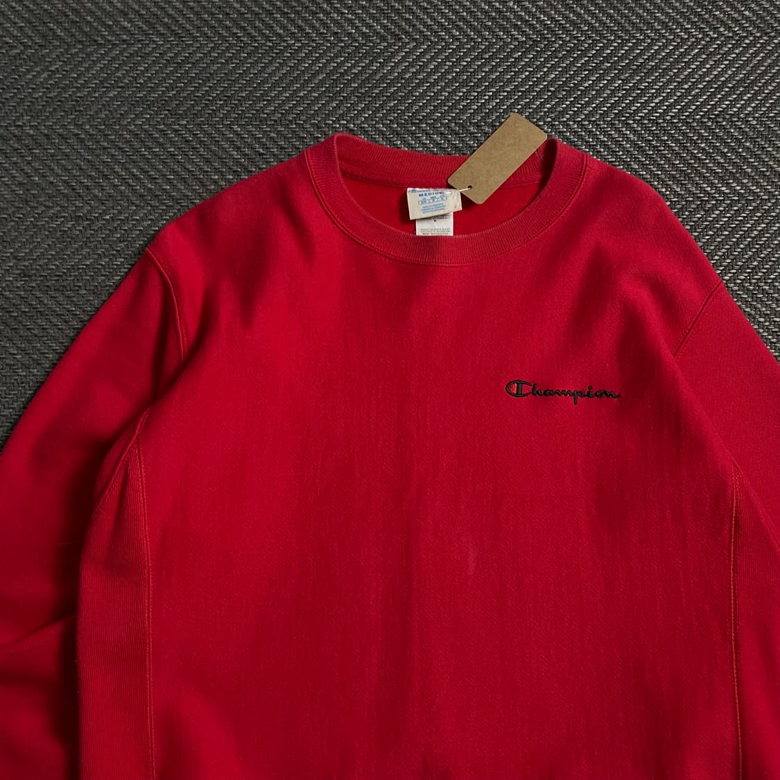 챔피온 리버스위브 미니멀 레드 스웻 셔츠o 4732 상품이미지4