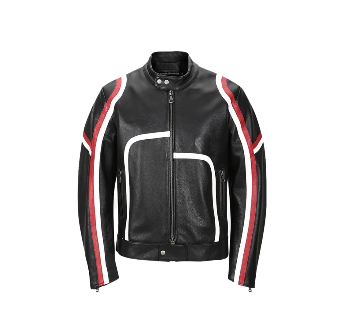 ADSB 앤더슨벨 모터사이클 레더 자켓 블랙 상품이미지1