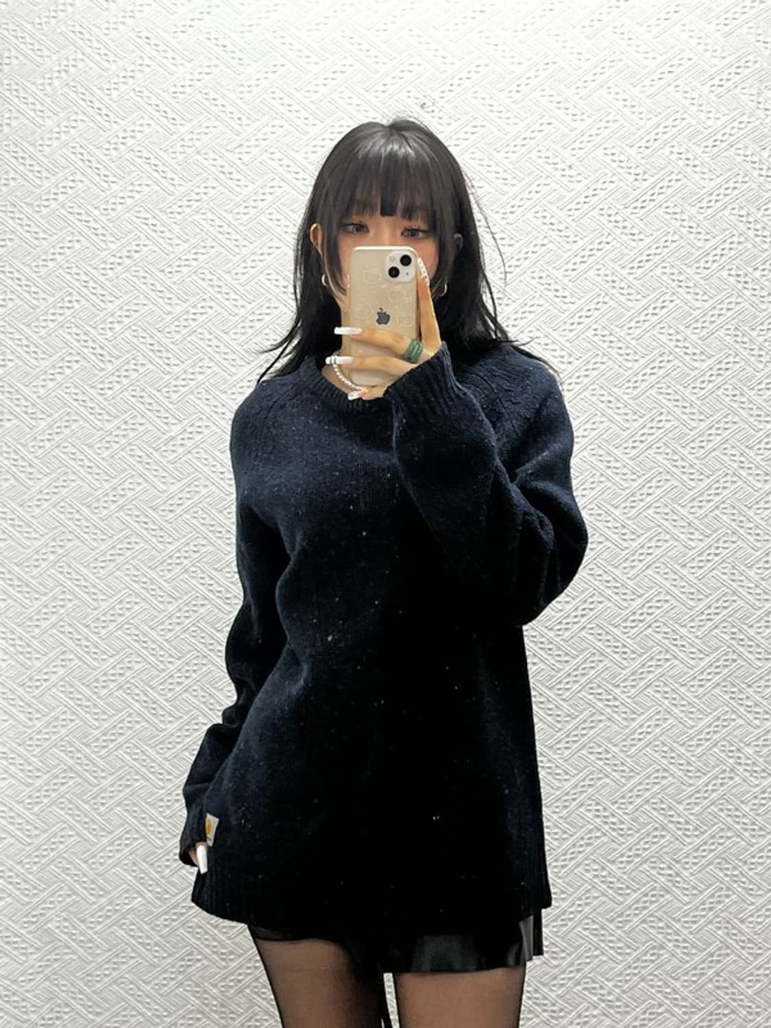 칼하트 WIP 앙글리스틱 컨트리 빈티지 뜨개 울 니트 M C10861 상품이미지1