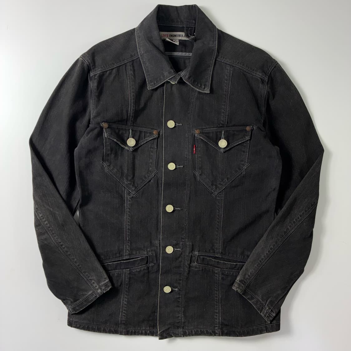 Levi's  리바이스 엔지니어드진 본패치 흑청 데님 자켓  상품이미지1