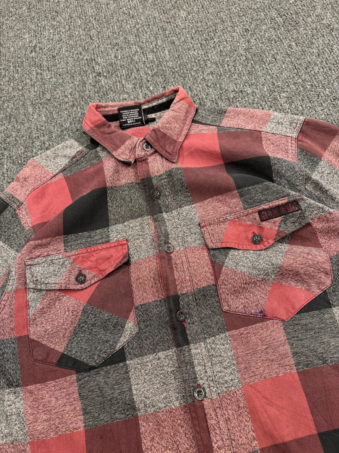 M)할리데이비슨 빈티지 후면 프린팅 체크 긴팔셔츠 상품이미지3