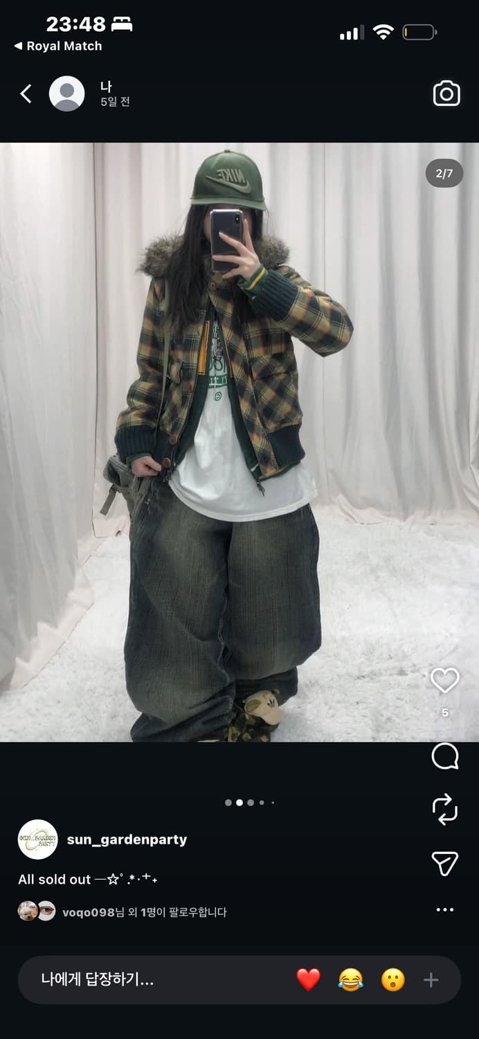 스포티 코디 판매합니다! 선가든파티 미라이클립 큐빈티지 코코모리 상품이미지2