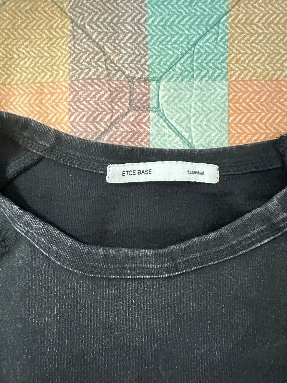 ETCE FINGER HOLE L/S TEE M사이즈 블랙 상품이미지2