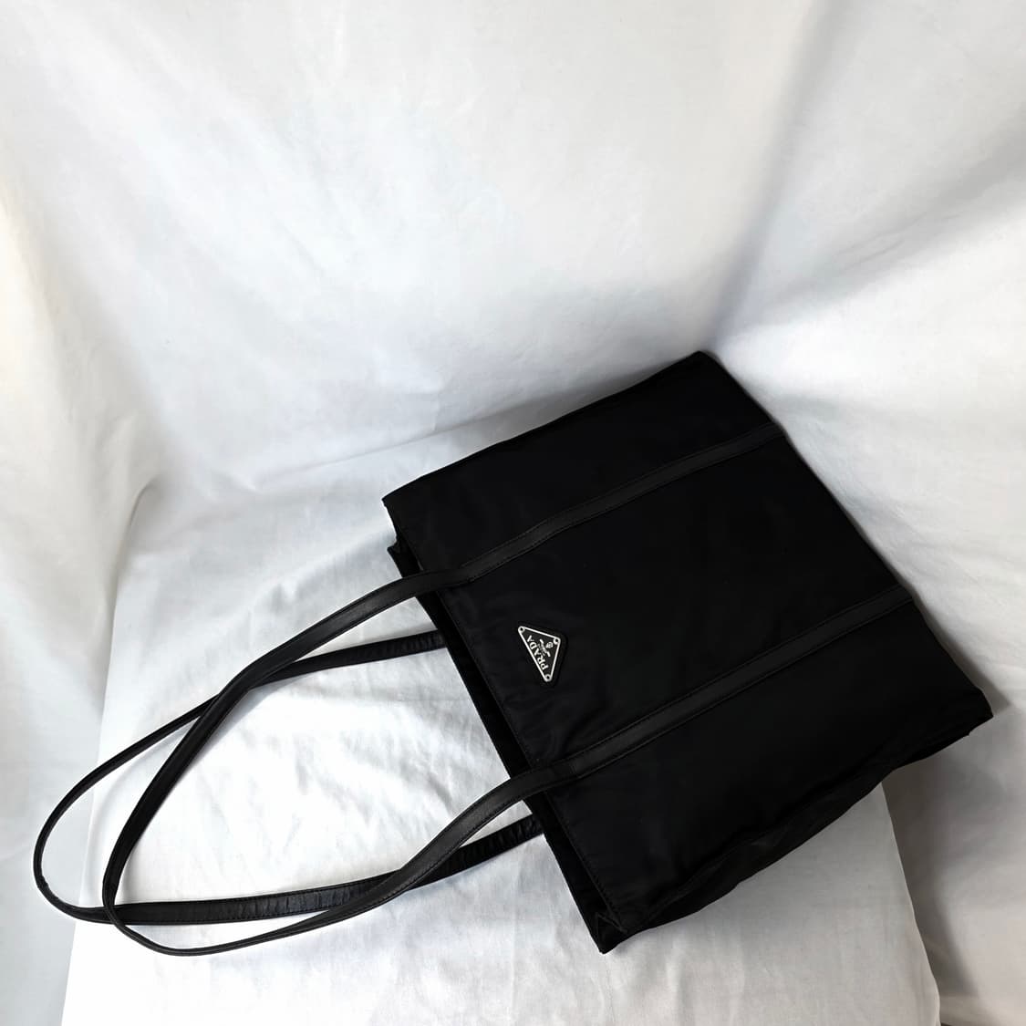 [정품 PRADA] 프라다 가죽 긴줄 나일론 숄더백 쇼퍼백 상품이미지9