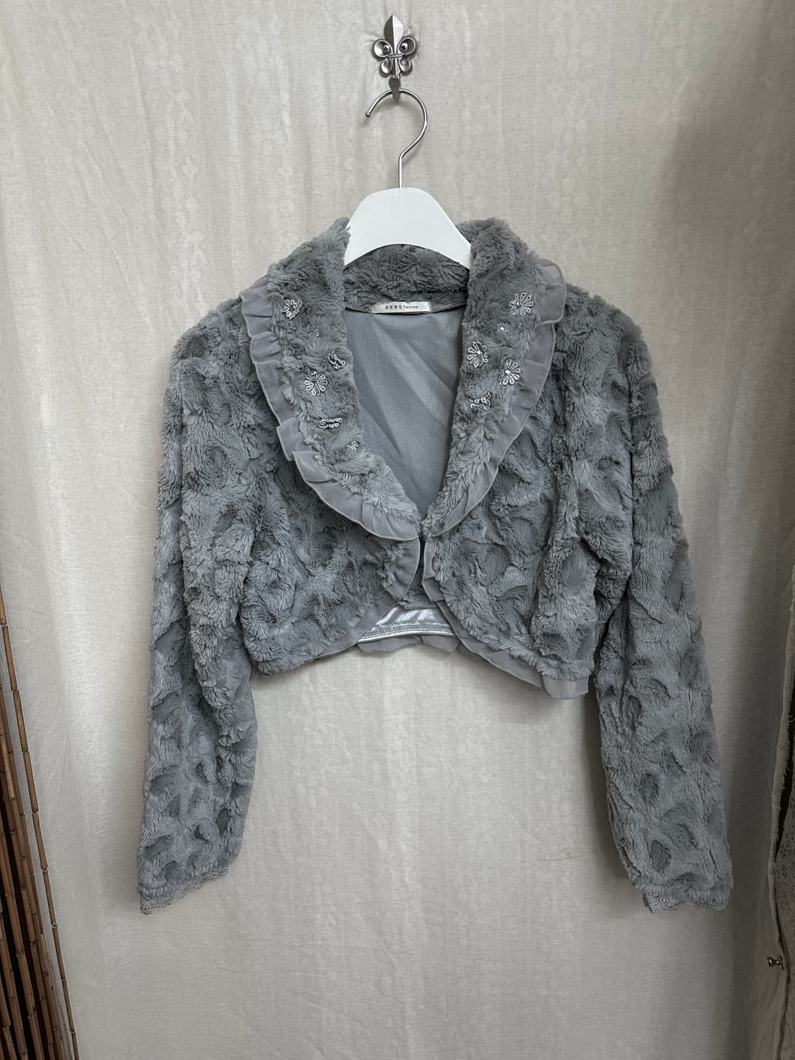 axes femme 퍼 가디건 상품이미지1