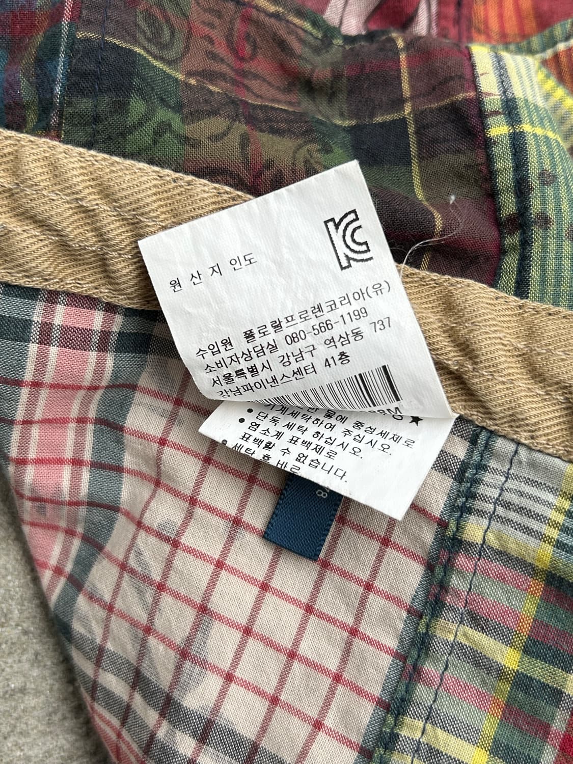 *rare* 폴로 랄프로렌 패치워크 마드라스 헌팅 셔츠 상품이미지4