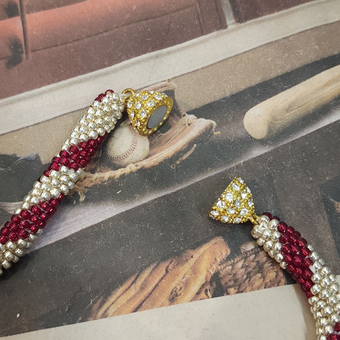 90s 프랑스 빈티지 목걸이 크로셰 비즈 로프 목걸이 엔틱 쥬얼리 상품이미지9