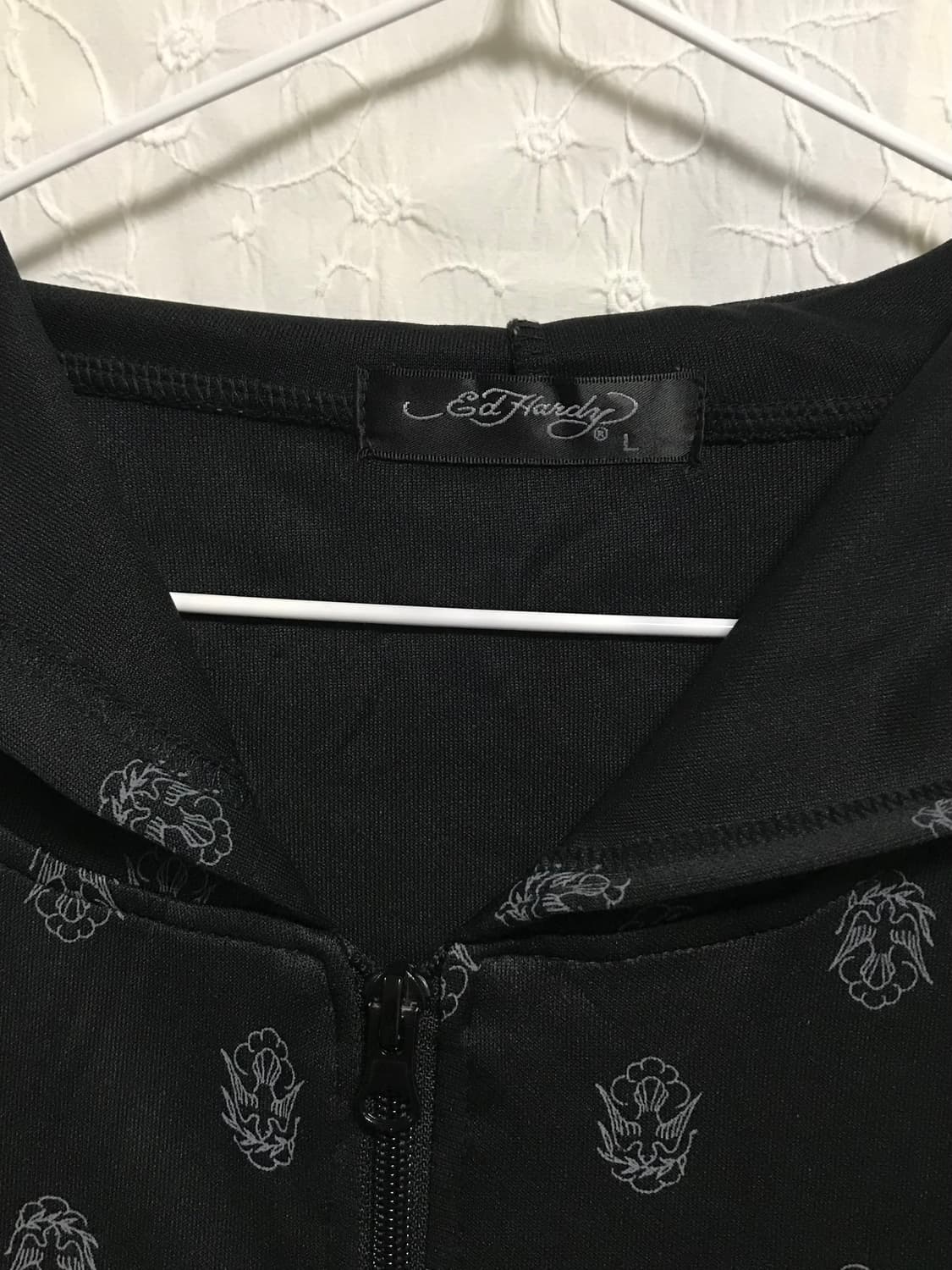 빈티지 ed hardy 에드하디 해골 레터링 져지 후드 집업 상품이미지5