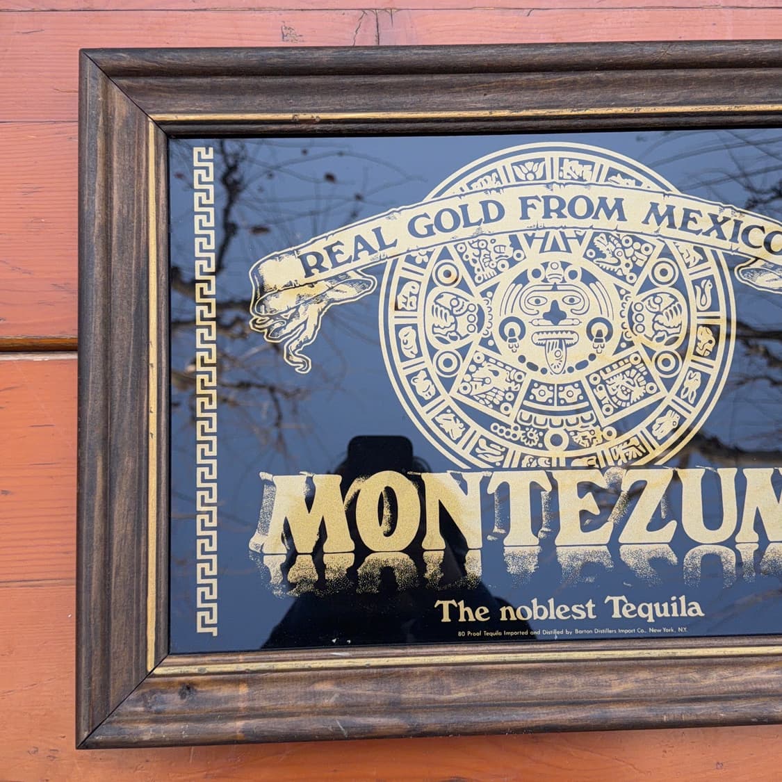 빈티지 소품 1980년 몬테즈마 테킬라 거울 액자 상품이미지3