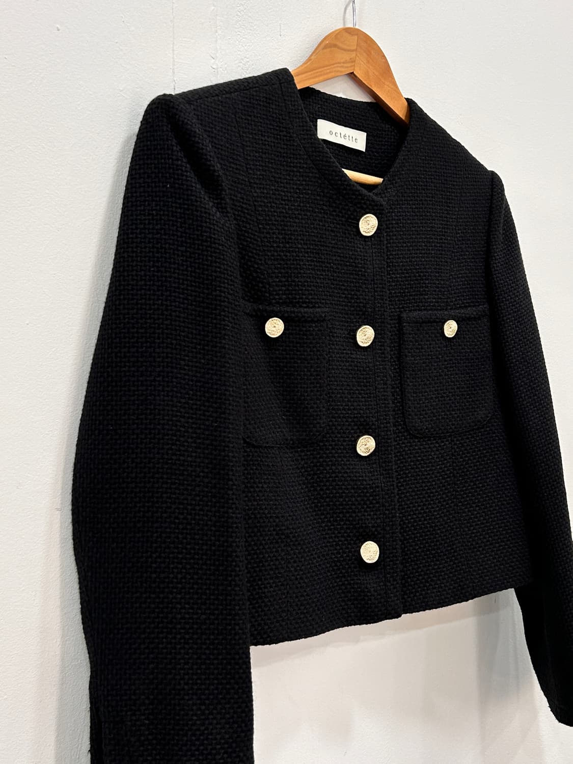 오떼뜨 octettee 블랙 크롭 트위드 자켓 S 상품이미지5
