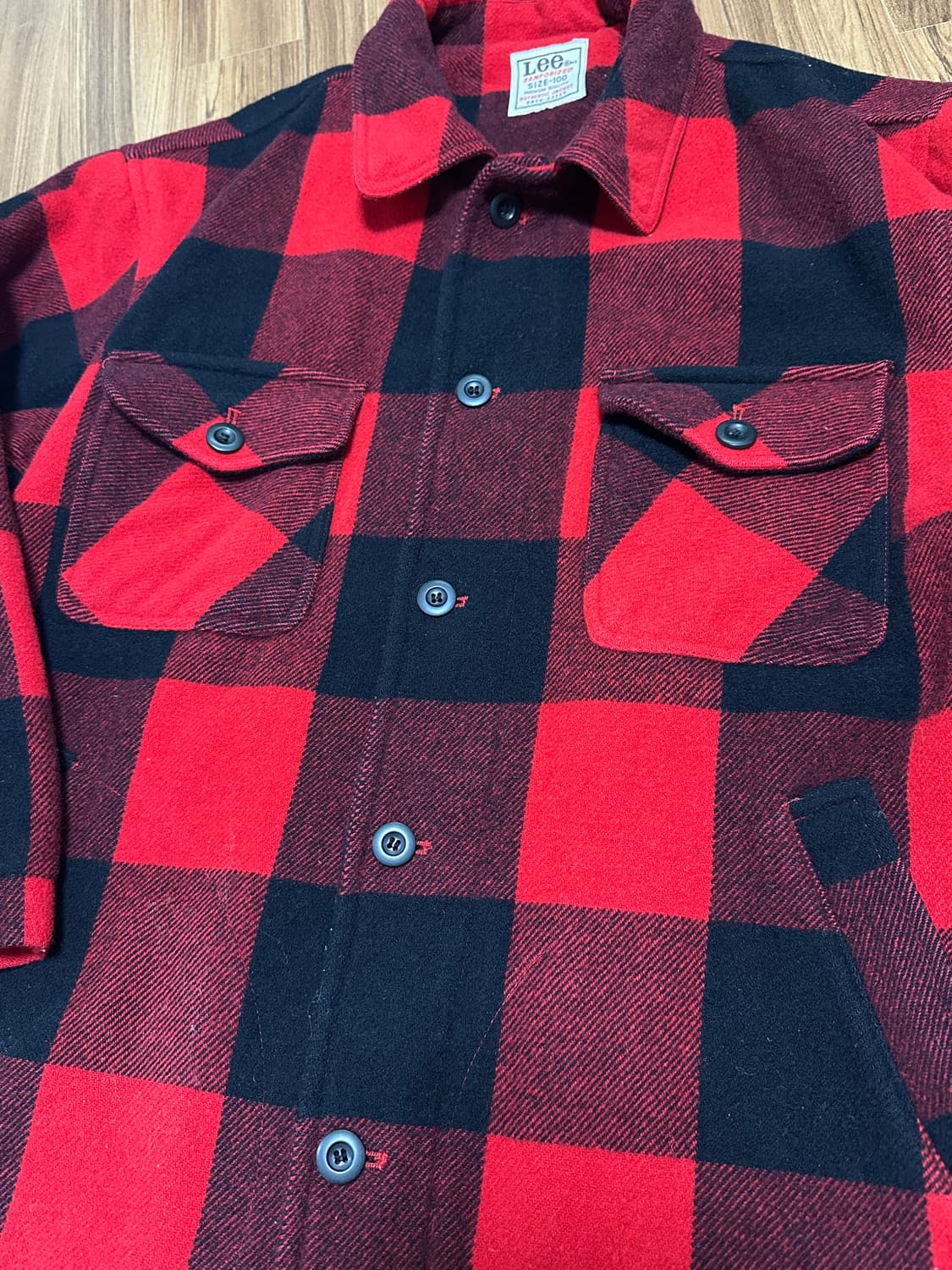 Lee 리 버팔로체크 누빔 울자켓 100 상품이미지4