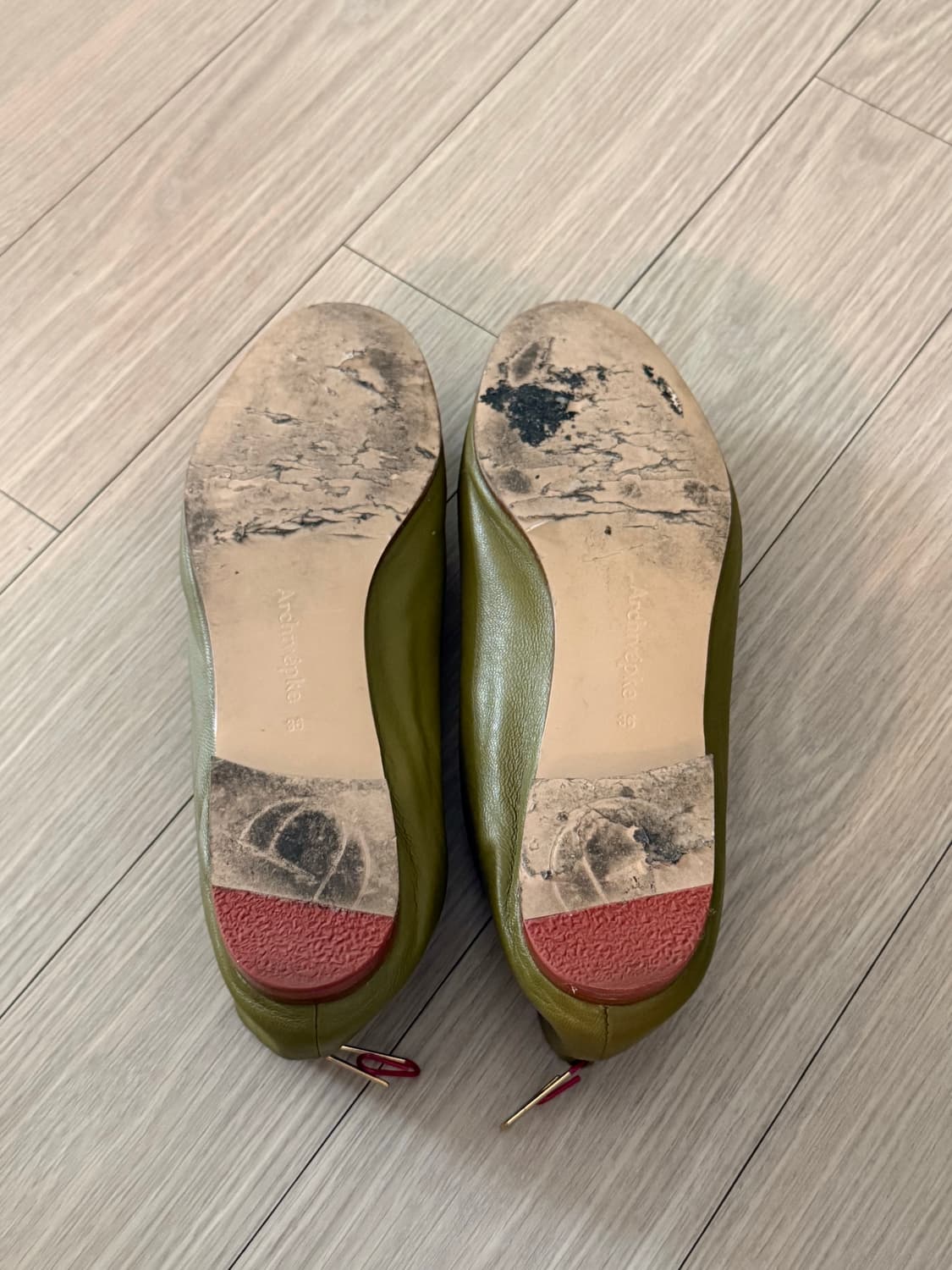 Archivépk 아크이브앱크 플랫 슈즈 올리브 36사이즈 상품이미지5