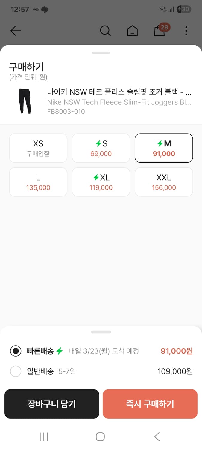 나이키 테크웨어 바지 상품이미지8