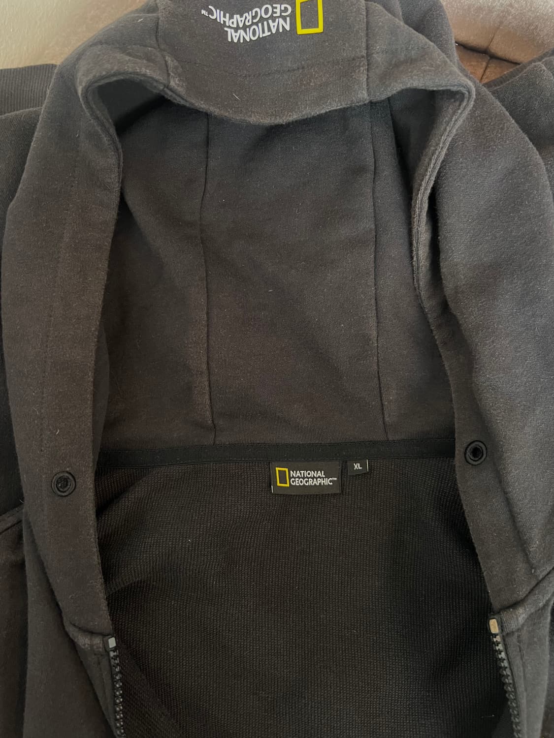 내셔널지오그래픽 남성 블랙 후드집업점퍼 코튼점퍼 상품이미지5