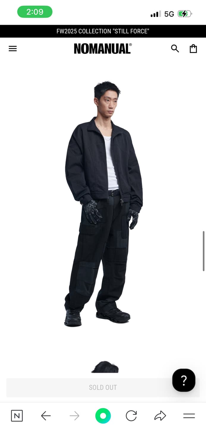 노매뉴얼 자켓 W.S JACKET - BLACK  L사이즈 상품이미지2