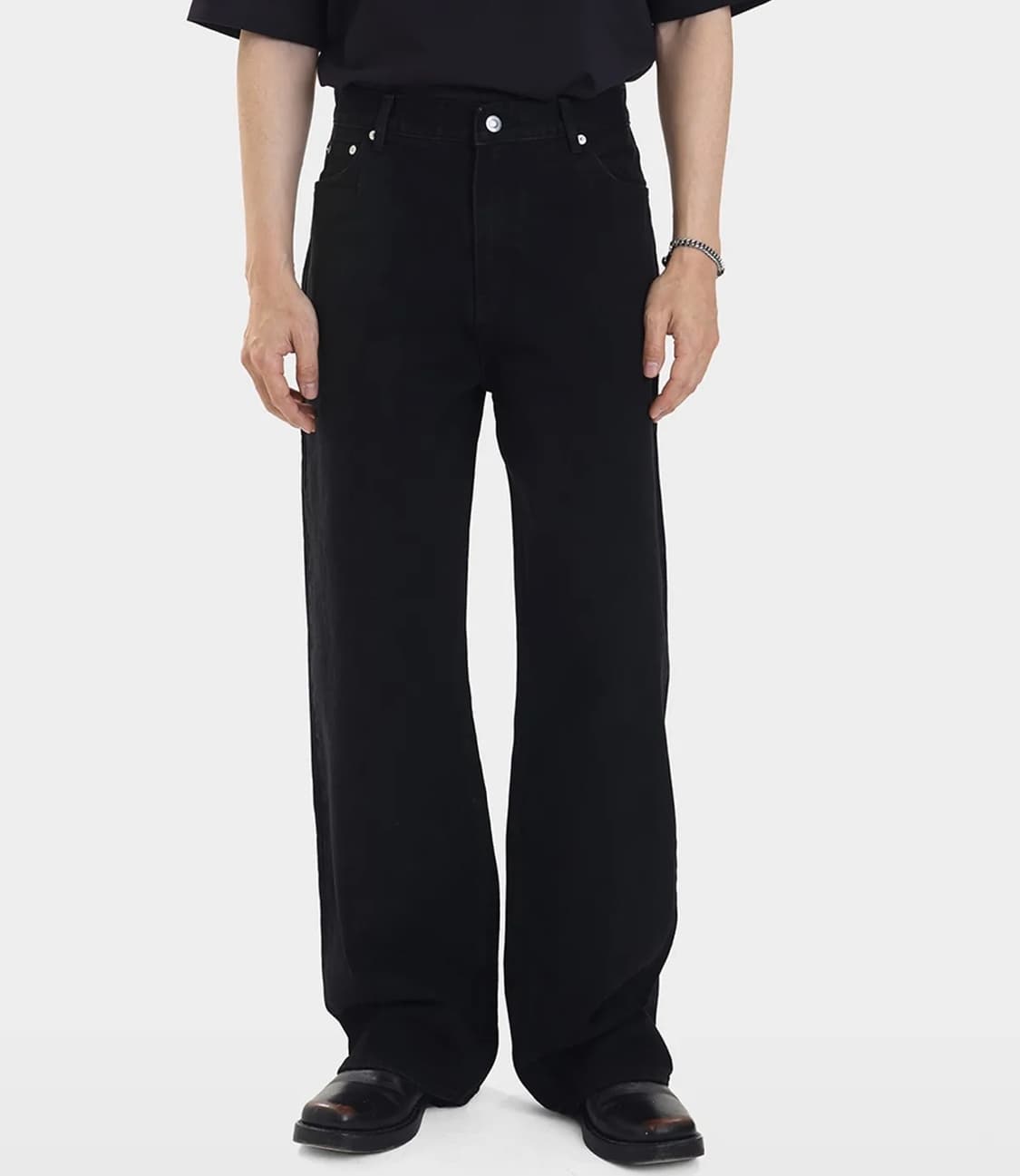 모드나인 Smile and Tears MOD7ww 블랙 데님 팬츠 상품이미지1