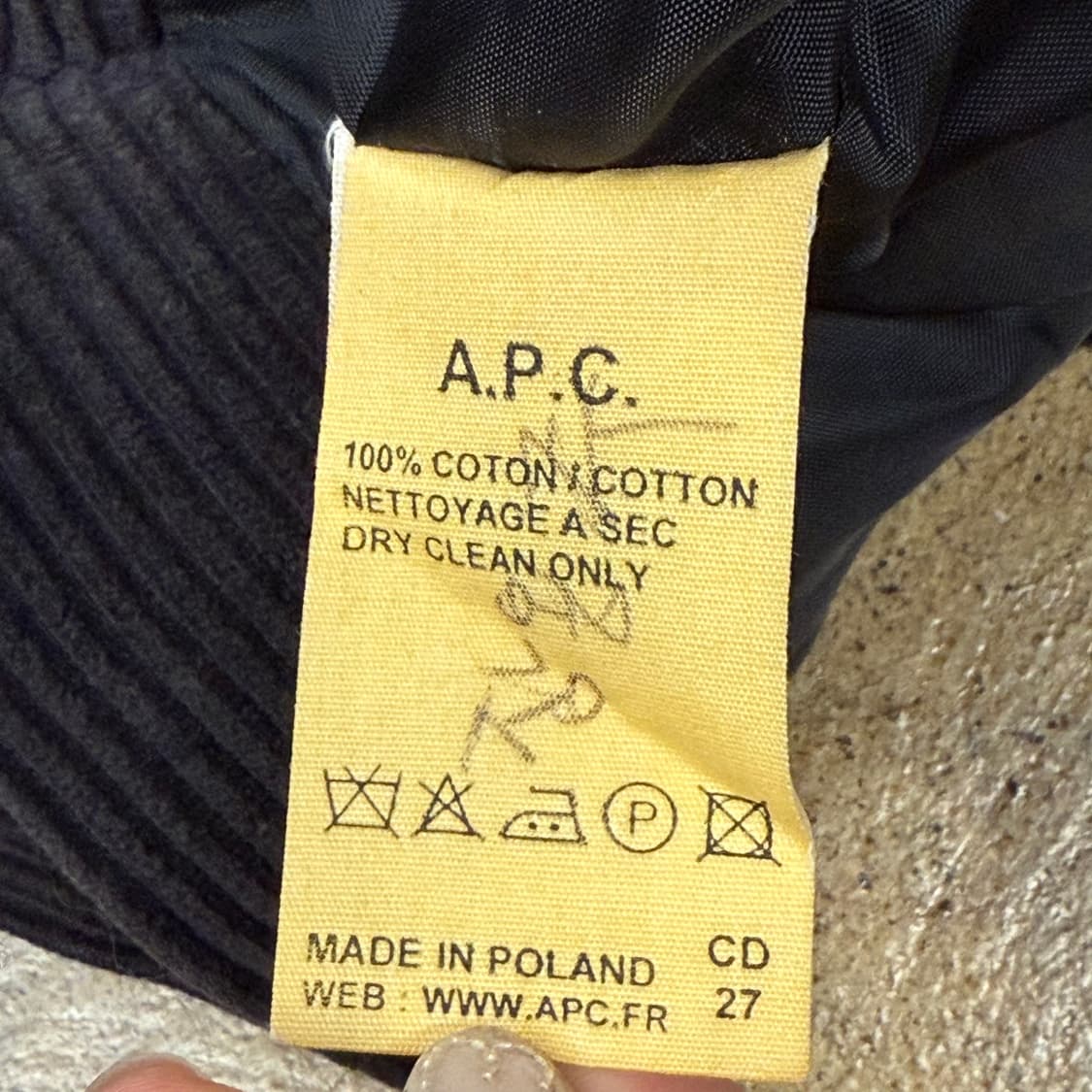 [정품/M] A.P.C. 브라운 코듀로이 자켓 b15 상품이미지5