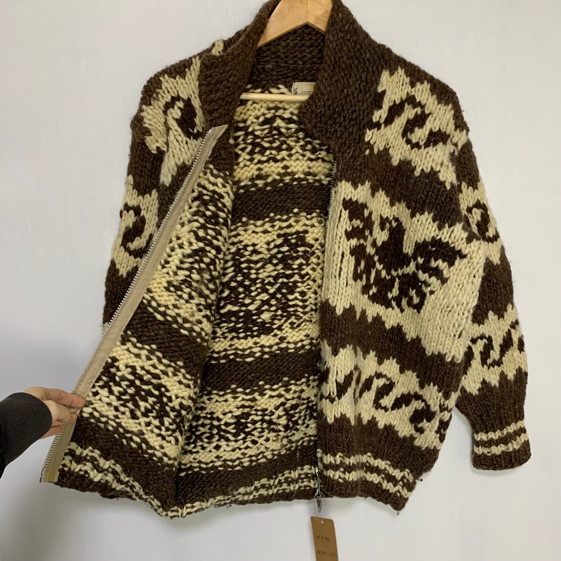 코위찬 코위챤 빈티지 노르딕 패턴 니트 집업 스웨터 가디건 남녀공용 상품이미지4